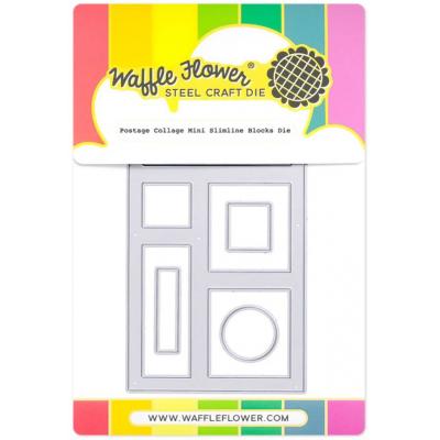 Waffle Flower Die - Postage Collage Mini Slimline Blocks